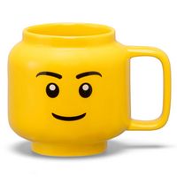 Room Copenhagen - LEGO: Classic Yellow Minifigures Boy Ceramic Mug, 8.6oz - Large Front