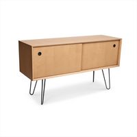 Burrow - Carta Mid Century Modern Credenza - Oak - Large Front