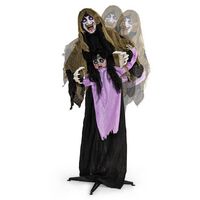Costway - Lighted and Animated Halloween Decoration 63” Outdoor Animatronic Halloween Vampire - C... - Large Front