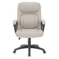 OSP Home Furnishings - Faux Leather Manager's Chair - Charcoal/ Grey - Large Front