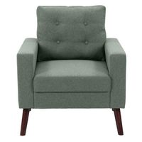 CorLiving - Elwood Tufted Accent Chair - Green - Large Front