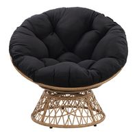 OSP Home Furnishings - Papasan Chair - Black - Large Front