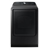 Samsung - Open Box 7.4 Cu. Ft. Smart Electric Dryer with Steam Sanitize+ - Black - Large Front