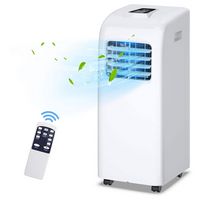 Costway Ashrae 8000 BTU Portable Air Conditioner Cools up to 200 sq.ft & Dehumidifier Function Re... - Large Front