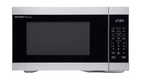 Sharp - 1.1 cu ft Countertop Microwave With Sensor Cooking - Stainless Steel - Large Front