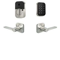 Yale - Assure Lock 2 Touch Key-Free Keypad with Wi-Fi and Valdosta Lever - Satin Nickel - Large Front