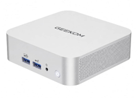 GEEKOM - A5 Pro Mini PC AMD Ryzen 5 7530U, 16GB DDR4 RAM, 512GB NVMe SSD Storage - Silver - Large Front