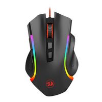 REDRAGON - Griffin M607 Wired Optical Gaming Mouse - Wired - Black - Large Front