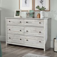 Sauder - River Ranch Night Stand Dresser - White Plank - Large Front