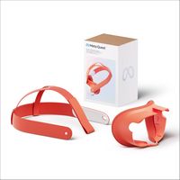 Meta - Quest 3 Facial Interface & Head Strap - Blood Orange - Large Front