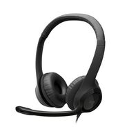 Logitech - H390 Wired USB-A On-Ear Stereo Headphones with Noise Canceling Microphone - Black - Large Front