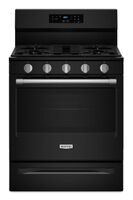 Maytag - 5.0 Cu. Ft. Freestanding Gas Range With No Preheat Air Fry and Air Baking - Black - Large Front