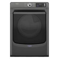 Maytag - 7.4 Cu. Ft. Smart Electric Dryer with Steam and Pet Pro System - Volcano Black - Large Front