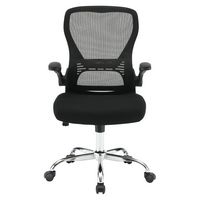 OSP Home Furnishings - Mesh Back Manager’s Chair with Bulit in Lumbar Support and Chrome Base - B... - Large Front