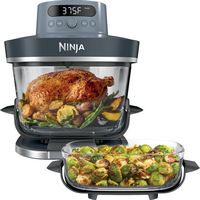 Ninja - Crispi Pro 6-in-1 Countertop Glass Air Fryer - Cyberspace - Large Front