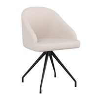 Martha Stewart - Sora Boucle Upholstered Office Chair - White Boucle/Oil Rubbed Bronze - Large Front