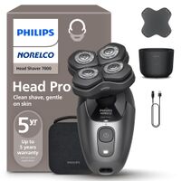 Philips Norelco - Head Shaver Pro 7000, HS7980/40 - Black Metallic - Large Front