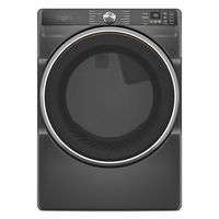 Whirlpool - 7.4 Cu. Ft. Smart Gas Dryer with Steam and Wrinkle Shield Option - Volcano Black - Large Front