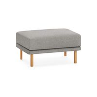 Burrow - Contemporary Range Ottoman - Stone Gray - Large Front