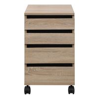 OSP Home Furnishings - Holly Mobile Storage Cart - River Oak - Large Front