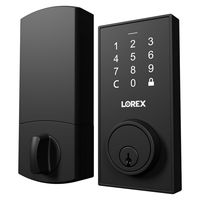 Lorex - Bluetooth Deadbolt Smart Lock with Touchpad - Matte Black - Large Front