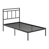 Sauder - Cannery Bridge Twin Metal Platform Bed w/Headboard - Black - Large Front