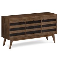 Simpli Home - Clarkson Sideboard Buffet - Rustic Natural Aged Brown - Large Front