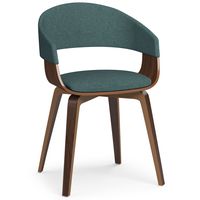 Simpli Home - Lowell Bentwood Dining Chair - Light Turquoise Blue - Large Front