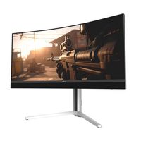 Mobile Pixels - 34-In. LED Curved Gaming Monitor - Black - Large Front