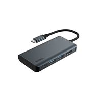 Belkin - USB-C Hub 4-in-1 Multi-Port Laptop Dock with 4K HDMI, Adapter with 100W Power Delivery -... - Large Front