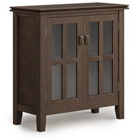 Simpli Home - Artisan Low Storage Cabinet - Farmhouse Brown - Large Front