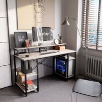 Bestier - Gaming Monitor Shelf Desk with Storage -55