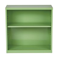 OSP Home Furnishings - Metal Bookcase - Green - Large Front