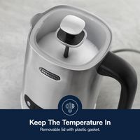 De'Longhi - LatteMix Countertop Cold & Hot Frother - Silver - Large Front