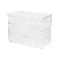 Martha Stewart - Brody Premium Clear Plastic Storage Bins MDF Lid - 7.5