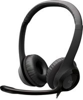 Logitech - H390 Wired USB On-Ear Stereo Headphones - Black - Large Front