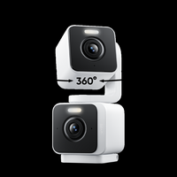Wyze - Duo Cam Pan, 2K Wired Dual Pan/Tilt Camera with Spotlight, Indoor/Outdoor, Motion-Tracking... - Large Front