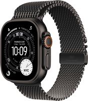 Apple Watch Ultra 3 (GPS+Cellular) 49mm Titanium Case with Titanium Milanese Loop - Large - Black... - Large Front