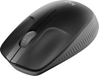 Logitech - M190 Wireless Optical Ambidextrous Mouse - Wireless - Charcoal - Large Front