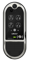 Lockly - Vision Elite Video Doorbell Smart Lock Deadbolt Edition - Satin Nickel - Large Front