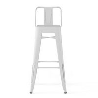 Simpli Home - Rayne 30 inch Metal Bar Stool (Set of 2) - Distressed White - Large Front