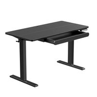 HUANUO - Adjustable Standing Desk with Storage Drawer - 48″ x 24″ - Black - Large Front