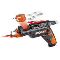 WORX - 4V Electric Rechargeable Cordless Power Screwdriver Set with 6 Bits, Screw Holder, Charger... - Large Front