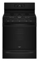 Whirlpool - 5.0 Cu. Ft. Freestanding Gas Range with Air Cooking Technology and Steam Clean - Black - Large Front