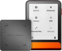 Ledger - Flex Crypto Hardware Wallet with Recovery Key - Orange - Large Front