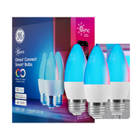 Cync - Decorative Direct Connect B11 Smart LED Bulb (3-Pack) - Full Color - Large Front