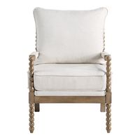 OSP Home Furnishings - Fletcher Spindle Chair - Linen - Large Front