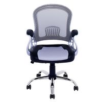 CorLiving - Workspace 5-Pointed Star Leatherette and Mesh Office Chair - Gray/Black - Large Front