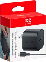Nintendo Switch 2 AC Adapter - Black - Large Front