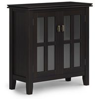 Simpli Home - Artisan Low Storage Cabinet - Hickory Brown - Large Front